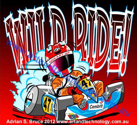 Car Cartoon Go Kart Wild Ride!