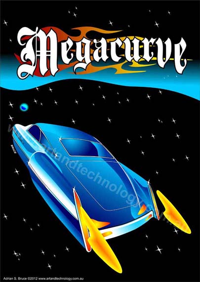 Car Cartoon Custom Car Starship, a Vector Design