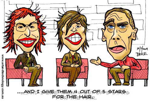 The Movie Show Jamie: I'll give them 5 stars for the hair cartoon caricature