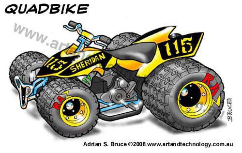 Car Cartoon Quad Bike caricature tattoo