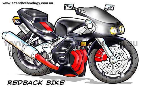 Car Cartoon custom motor bike caricature