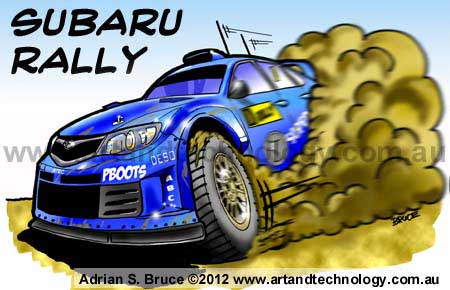 Car Cartoon Subaru Rally Car Cartoon