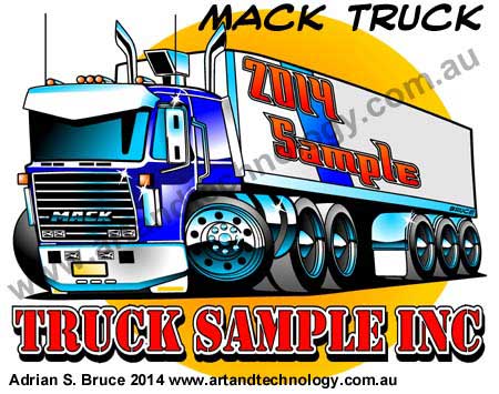 Mack Truck Car Cartoon Design