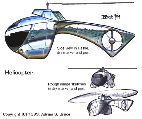 Helicopter Sci-Fi Concept Art