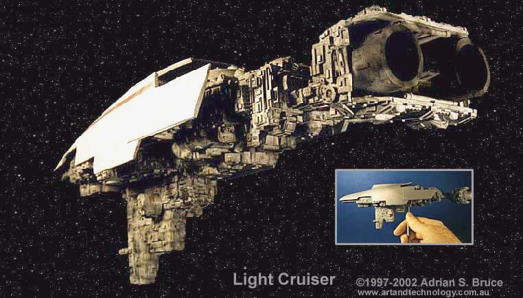 Light Cruiser starship Sci-Fi Concept Art