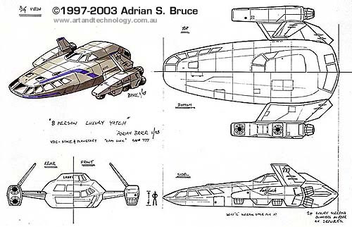 Luxury Space Cruiser SF Concept Art Design Sketch