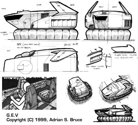 Ground Effect Vehicle SF Concept Art Design Sketch
