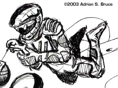 Space technician SF Concept Art Design Sketch
